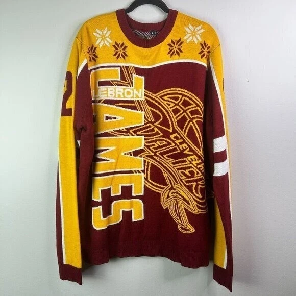 Suéter de vacaciones Lebron James Cleveland Cavaliers para hombre talla XL Foto 1 de 4