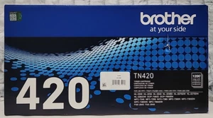 Original Brother TN420 schwarze Tonerkassette Original-Zubehör-Hersteller versiegelt 1.200 Seiten Kapazität - Bild 1 von 3