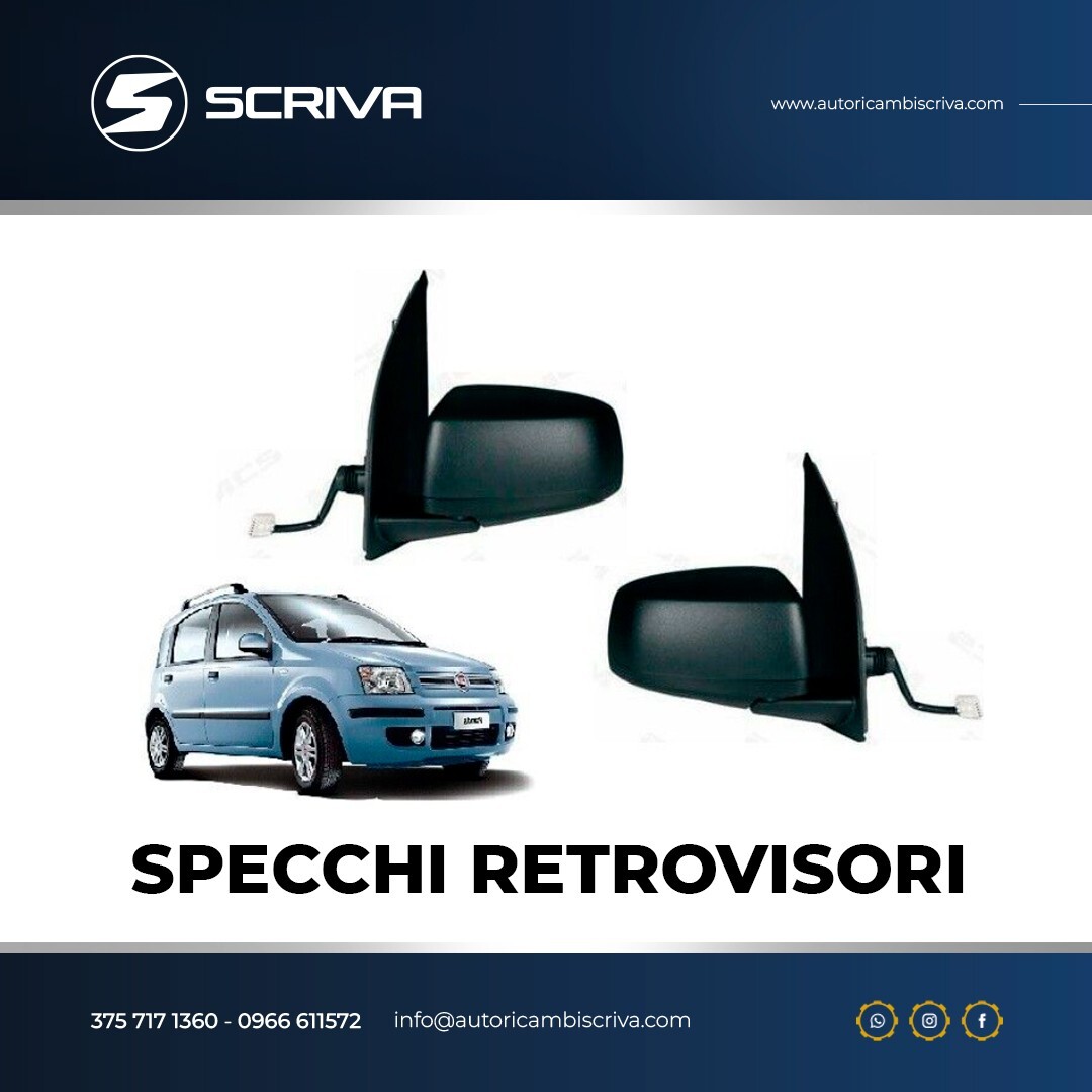 Specchietto Retrovisore Manuale Sinistro 01704662700 Fiat Panda Mk169 - Foto 5