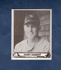 #86 HARRY GUMBERT, N.Y. Giants | 1940 Play Ball REPRINT 1986 card