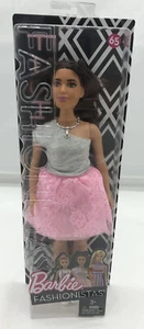 New Barbie Fashionistas Pink Lace Skirt Doll #65 Dark Hair - Picture 1 of 11