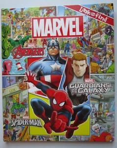 Marvel Look and Find Puzzle Book for Kids Superheros Spiderman Superman and More - Imagen 1 de 3