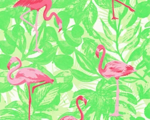 359802 - Boys & Girls Flamingos Green Pink Red AS Creation Wallpaper - Picture 1 of 3