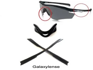 Galaxy Nose Pads + Ear Socks Rubber Kits For Oakley M2 Frame Sunglasses Black - Picture 1 of 4