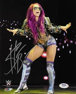 Sasha Banks WWE Diva Legit Boss autografo firmato 8x10 foto #19 con certificato di autenticità PSA - Foto 1 di 2
