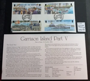 GB Alderney 2001 Commemorative Stamps~Garrison Navy~Set~VFU on piece ~ex fdc - Picture 1 of 1