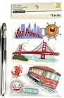 San Francisco - Autocollants de carte de scrapbooking (NEUF) souvenirs dimensionnels
