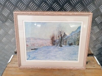 Lavacourt under Snow By Claude Monet 1881 Offset Lithograph Art Print - Image 1 of 4