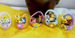 Osterkörbchen Hängedeko Osterdeko gehäkelt reine Handarbeit Korb - Bild 1 von 4