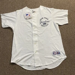 NWD Vintage New York Yankees Majestic Jersey Sz XL Button Up Shirt USA - Picture 1 of 14