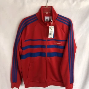 NUEVO CON ETIQUETAS Adidas Originales The First Track Top Chaqueta Para Hombre Roja y Azul, Talla Mediana M - Imagen 1 de 9