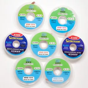 Kupfer Lötgeflecht Entlötdocht 1,5 m Entlötdraht Breiten 1 mm 2 mm 3 mm 4 mm - Bild 1 von 15