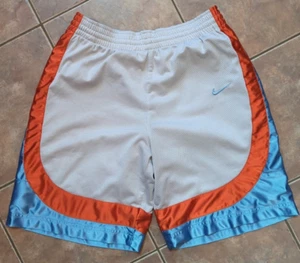 Vintage Y2k Nike Basketball Shorts Large weiß bunt - Bild 1 von 9