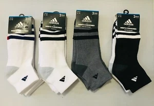 Adidas Calzini Uomo IMBOTTITI 3 Paia Quarti Calzini Scarpa Taglia 6-12 - Foto 1 di 6