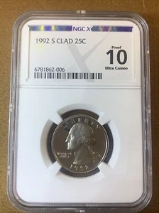 1992S Clad- Washington Quarter- NGC X 10 Ultra Cameo - Picture 1 of 2