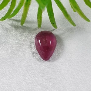 100% Natural Ruby Pear Shape 6x8.50 MM Cabochon Pink Colour Gemstone 1.65 Carat - Picture 1 of 6