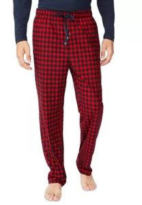 Nautica Herren weiche leichte rot schwarz karierte Fleece Schlafhose neu mit Etikett Medium - Bild 1 von 3