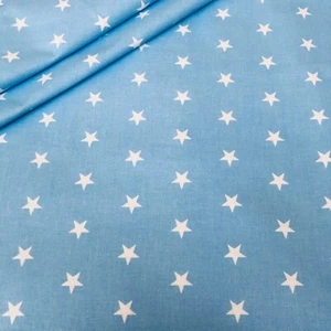 STARS 20mm ON BLUE 100% COTTON FABRIC per metre - Picture 1 of 1