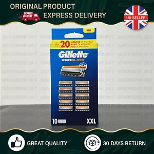 Gillette ProGlide | Pack of 10 Blades Refills - New Sealed - Genuine UK ๐ฌ๐ง - Picture 1 of 6