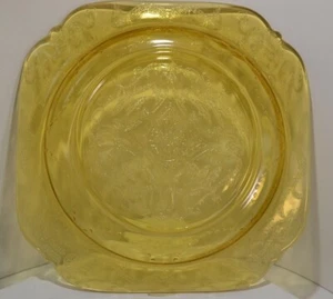 Federal Glass Recollection (Madrid) '76 Amber Yellow Salad Plate 7.5" - Picture 1 of 11