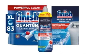 Finish Quantum Infinity Shine Spülmaschinentabs + Spezial-Salz + Klarspüler - Bild 1 von 7