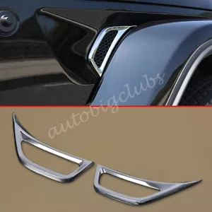 For Jeep Wrangler 2018-2024 Chrome Front Side Air Inlet Cover Trim Accessories - Picture 1 of 5