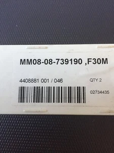 Seco - 2 x Mini Master Fräseinsätze Hartmetall MM08-08-739190, F30M - Bild 1 von 2
