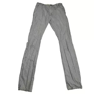 Scotch & Soda Pants Men’s 30x34 (28x35) Blue White Striped Slim Skinny Preppy - Picture 1 of 13