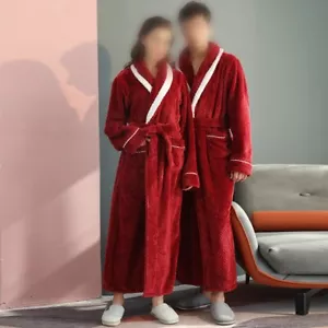 Mans Lapel Terry Towelling Bath Robe Dressing Gown Bathrobe Towel Soft Pajamas - Picture 1 of 22