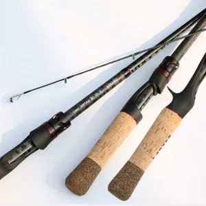 Fishing Rod 1.68m/1.8m Carbon Fiber Spinning/Casting Pole Trout Rods 2 Sections - Picture 1 of 72