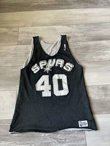 VTG 90s Men's Macgregor Sand Knit No 40 San Antonio Spurs Jersey Medium USA Made - Picture 1 of 10