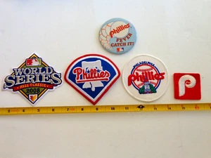 Vintage MLB Philadelphia Phillies WORLD SERIES & LIBERTY BELL PATCH MORE 5 Pc #2 - Picture 1 of 4