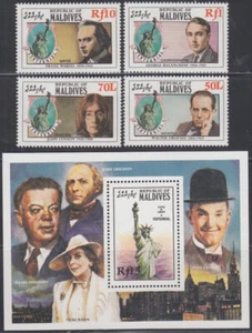 MALDIVE ISLANDS Sc # 1157-61 CPL MNH SET & S/S 100th ANN ESTATUA DE LA LIBERTAD - Imagen 1 de 1
