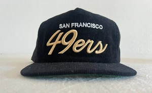 San Francisco 49ers Retro Corduroy Zipback Hat Mitchell & Ness VTG - Picture 1 of 5