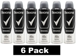 6 x REXONA DEODORANT MEN ORIGINAL 48H BODY BATH SPRAY ANTIPERSPIRANT 116g/200ml - Picture 1 of 5
