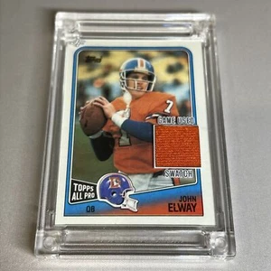2024 Jersey Fusion John Elway Game Worn Jersey Patch Card Denver Broncos NFL - Picture 1 of 5