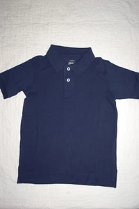 Boys S/S Polo Shirt NAVY BLUE Solid Color TEXTURED KNIT FABRIC Size XXL 18 - Picture 1 of 1