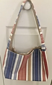 HANDSOME~STRIPED HANDBAG/SHOULDER BAG~UNBRANDED~FUN - Picture 1 of 7