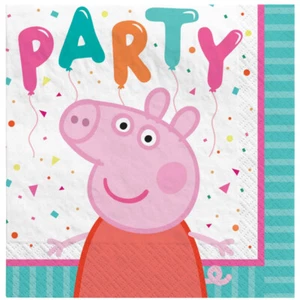 Peppa Pig Party Supplies Birthday Beverage Napkins 16 Pack Tableware Girl Boy - Picture 1 of 1