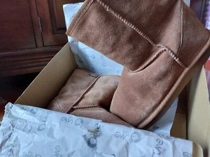 EMU WOMENS USA 9 SHEARLING LEATHER SUEDE TAN BOOTS Bronte Lo - Only worn once - Picture 1 of 15