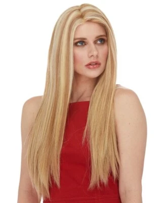 Elegante"SHOWGIRL"Beautiful HumanHair BLOND2toneColor18/22 XLongMonoTop  5STARS - Image 1 of 4