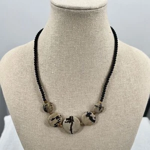 Collar Vintage 9" Negro Cuentas - Imagen 1 de 6