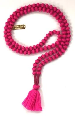 Hand Knotted Buddhist Wool Mala beads, Chakra Meditation Mala, Eco Friendly - Image 1 of 2