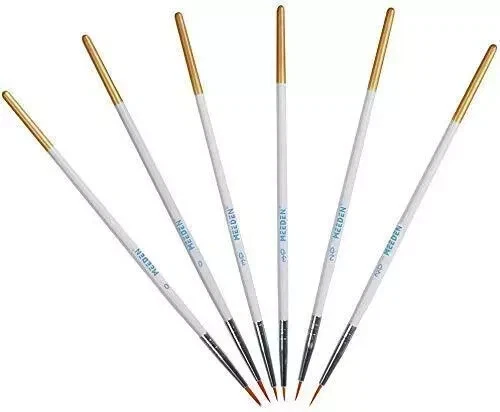 Meeden Detail Paint Brush Set 6 Miniature Art Brushes for Fine Detailing Amp