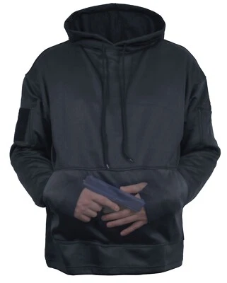 Sudadera con capucha Rothco negra oculta con 2 puertos de paso acceso rápido S-5XL Foto 1 de 4