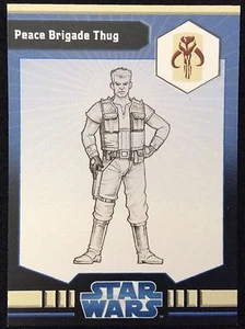 Star Wars Miniatures Peace Brigade Thug Stat Card ONLY SWM Mini - Picture 1 of 1