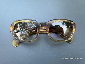 Unique Vintage 1970's Brown Sunglasses w/ Gradient Glass Lenses - Made in Italy - Picture 1 of 10