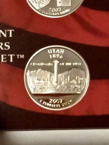 2007-S SILVER PROOF STATE QUARTER -UTAH- CAMEO - COMBINED SHIPPING - Picture 1 of 2