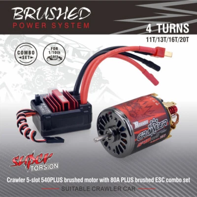 Surpass gebürstete Raupenraupe 80A wasserdicht ESC & 13T 5 Steckplätze Neu 540 Plus + Motor UK - Bild 1 von 4