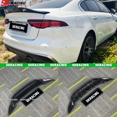Alerón trasero negro brillante/fibra de carbono forjado para Jaguar XE XEL sedán 15-19 Foto 1 de 4